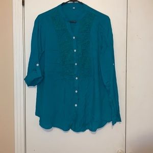 Turquoise lightweight top
